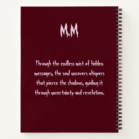 Veiled Guidance – Mist of Messages ノートブック (裏面)