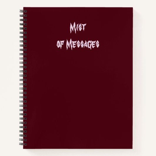 Veiled Guidance – Mist of Messages ノートブック (正面)