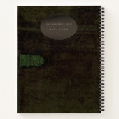 Veiled Notions: Dark Academia Moss Velvet Journal ノートブック (裏面)