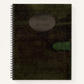 Veiled Notions: Dark Academia Moss Velvet Journal ノートブック (正面)