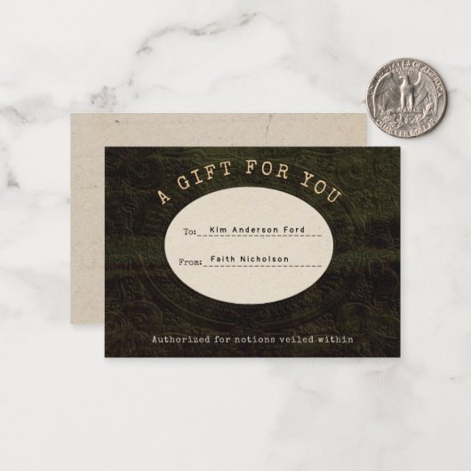 Veiled Notions Graduation Gift Card Insert Card ノートカード (正面/裏面インサイチュ)