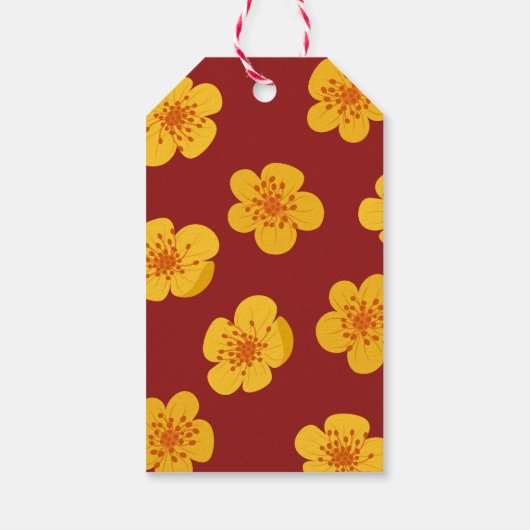 Veitnamese Tet Watermelon Ochna Flowers New Year ギフトタグ (裏面)