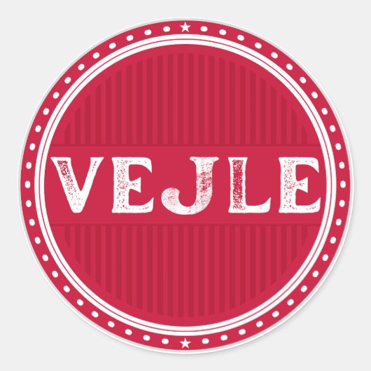 Vejle City Pride Emblem – Danish Identity ラウンドシール (正面)