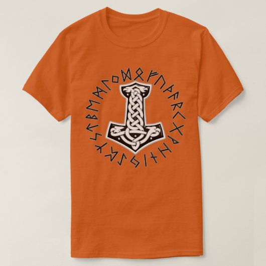 Vekigバイキング記号 Tシャツ (デザイン正面)