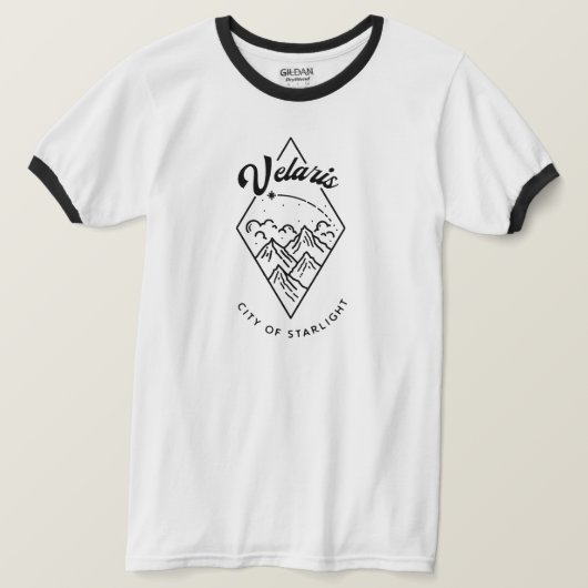Velaris ヴィンテージ オーバーサイズド リンガー tシャツ (デザイン正面)