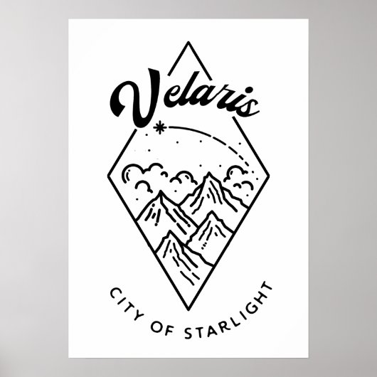 Velaris ACOTAR インスパイアデザイン ポスター (正面)