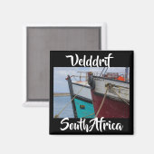Velddrif南アフリカ船ボート魚釣りマグネット マグネット (正面/裏面)
