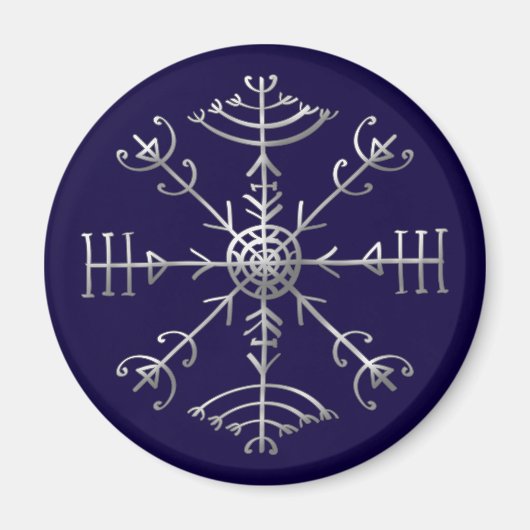 Veldismagn，アイスランド，保護，ルーン，魔法 マグネット (正面)