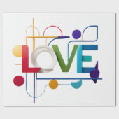 Velentine day gift Paper , Love print  ラッピングペーパー (フラット)