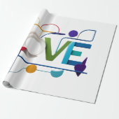 Velentine day gift Paper , Love print  ラッピングペーパー (アンロールド)