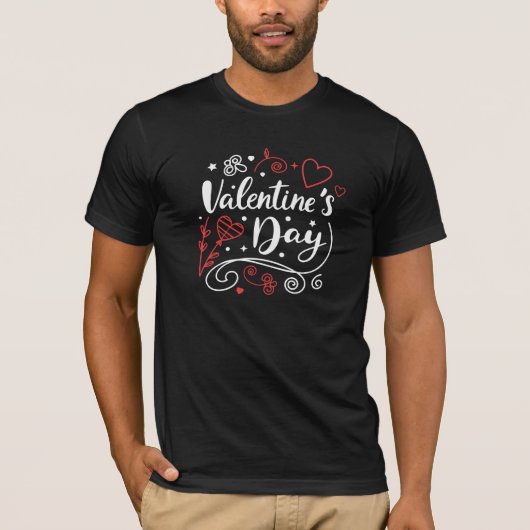 Velentine Day Love T-Shirt – Romantic Couple Valen Tシャツ (正面)