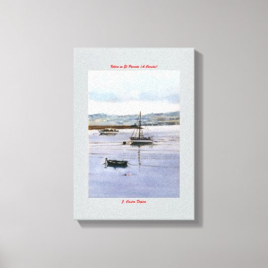 Velero en El Parrote (A Coruña) キャンバスプリント (正面)