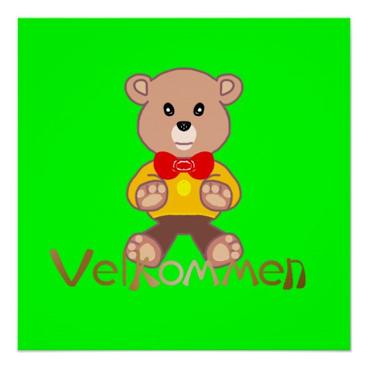 Velkommen Bear Apple Green Welcome   ポスター (正面)