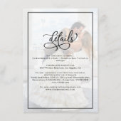 Vellumエフェフェイククトオーバーレイ写真の結婚詳細 エンクロージャーカード (正面)