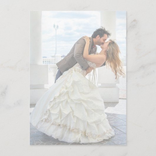 Vellumエフェフェイククトオーバーレイ写真の結婚詳細 エンクロージャーカード (裏面)