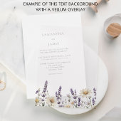 Vellumオーバーレイのシンプル文字ブラックの背景 招待状