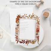 Vellumオーバーレイのシンプル文字ブラックの背景 招待状