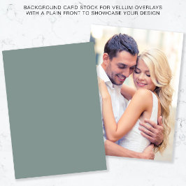 Vellumオーバーレイのフォトセージ緑の背景 招待状
