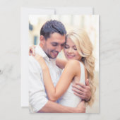 Vellumオーバーレイのフォトセージ緑の背景 招待状 (裏面)