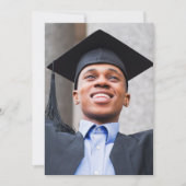 Vellumオーバーレイの卒業写真の背景 招待状 (正面)