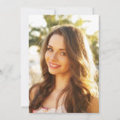 Vellumオーバーレイの卒業写真の背景 招待状 (正面)