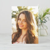 Vellumオーバーレイの卒業写真の背景 招待状 (スタンド正面)