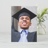 Vellumオーバーレイの卒業写真の背景 招待状 (スタンド正面)