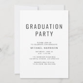 Vellumオーバーレイの卒業写真の背景 招待状 (裏面)