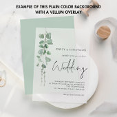 Vellumオーバーレイの淡いセージの背景 招待状