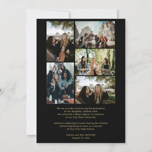 vellumオーバーレイ卒業用フォトベース 案内状 (裏面)