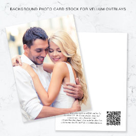Vellumオーバーレイ用フォトQRコードホワイト背景 招待状