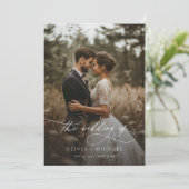 Vellumオーバーレイ結婚式招待状（写真あり） 招待状 (スタンド正面)