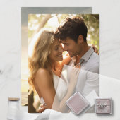 Vellumカスタムの2つのフォトエンクロー結婚ジャ 招待状