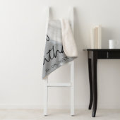 Vellumフェイク効果写真結婚の日付カスタム シェルパブランケット (インサイチュ)