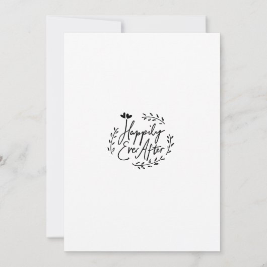 Vellumフェイク Photo Everything Everythingの後結婚 招待状 (裏面)