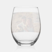 Vellumフォトオフェイクーバーレイカスタムウェディング ステムなしワイングラス (裏面)