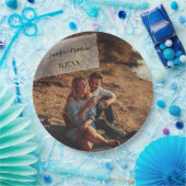 Vellumフォトオフェイクーバーレイカスタムウェディング ペーパープレート (パーティー)