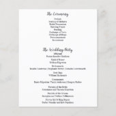 Vellumフォトオーバーレイフェイクカスタムウェディングプログラム (裏面)