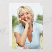 Vellumフォトプログラム誕生日のバックグラウンドカード 招待状 (正面/裏面)