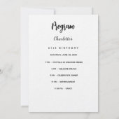 Vellumフォトプログラム誕生日のバックグラウンドカード 招待状 (裏面)