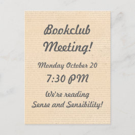 Vellumルックブッククラブリマインダー ポストカード