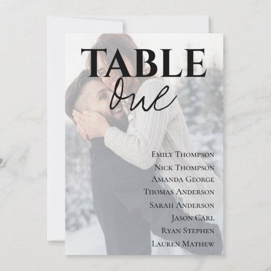 Vellum写真フェイクのテー結婚ブル座席表 (裏面)