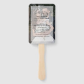 Vellum写真フェイクエレガモダンントウェディングプログラム ハンドファン (裏面)