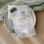 Vellum写真結婚の背景カード 招待状