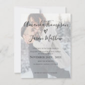 Vellum効果フェイクフォト結婚式招待状 招待状 (正面)