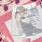 Vellum効果フェイクフォト結婚式招待状 招待状