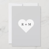 Vellum効果フェイク写真の結婚式の日付を保存 招待状 (裏面)