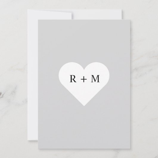 Vellum効果フェイク写真の結婚式の日付を保存 招待状 (裏面)