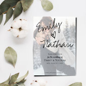 Vellum効果フェイク写真ウェディング日付を保存 マグネット招待状