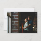 Vellum効果フェイク2フォトエレガントな結婚式 出欠カード (裏面)